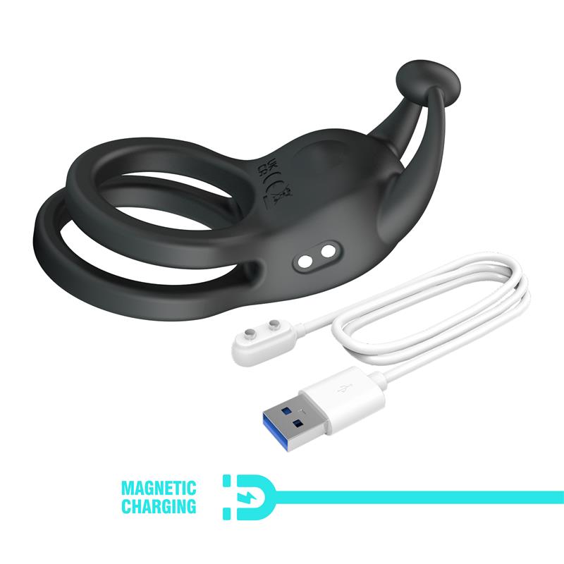PRETTYLOVE - GOODWIN VIBRATING DOUBLE COCK RING