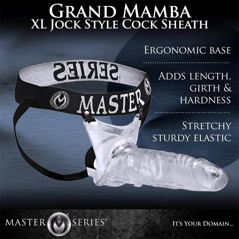 CREATURE COCKS - GRAND MAMBA XL JOCKSTRAP WITH HOLLOW TRANSPARENT DILDO