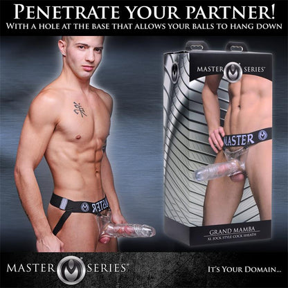 CREATURE COCKS - GRAND MAMBA XL JOCKSTRAP WITH HOLLOW TRANSPARENT DILDO