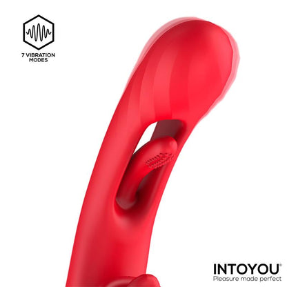 INTENSE - JESSICA MULTIFUNCTION VIBRATOR CLITORIS STIMULATION 24.8 CM RED
