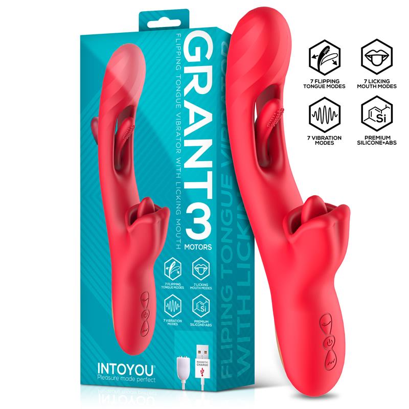 INTOYOU - GRANT FLIPPING TONGUE WITH 360º LICKING MOUTH VIBRATOR