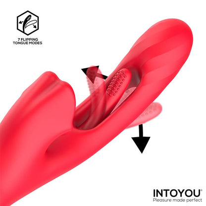 INTENSE - JESSICA MULTIFUNCTION VIBRATOR CLITORIS STIMULATION 24.8 CM RED