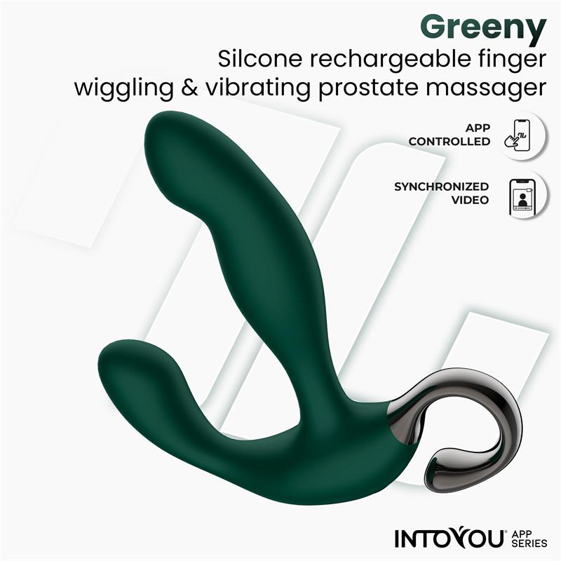 INTOYOU APP SERIES - GREENY PROSTATE MASSAGER WITH FINGER WIGGLING AND APP