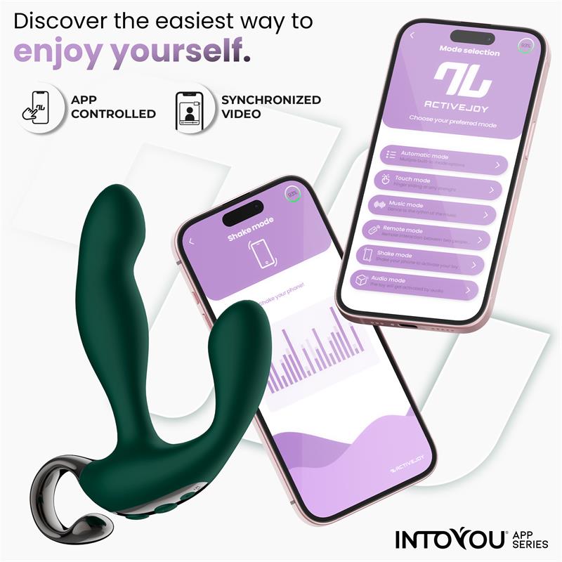 INTOYOU APP SERIES - GREENY PROSTATE MASSAGER WITH FINGER WIGGLING AND APP