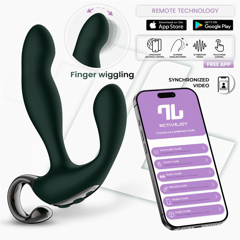 INTOYOU APP SERIES - GREENY PROSTATE MASSAGER WITH FINGER WIGGLING AND APP
