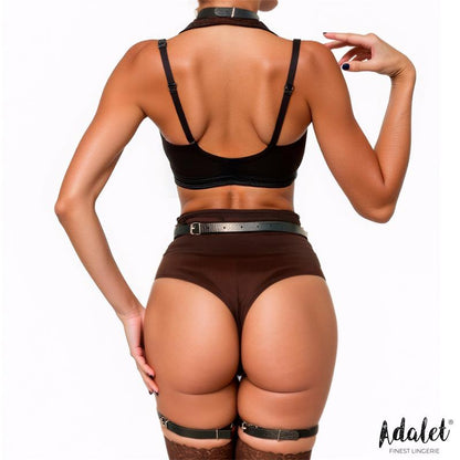 ADALET LINGERIE - GRETA VEGAN LEATHER BODY HARNESS ONE SIZE