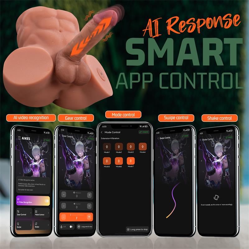 XISE - GRETEL SEMI TORSO WITH DETACHABLE DILDO, THRUSTING AND APP 6 KG