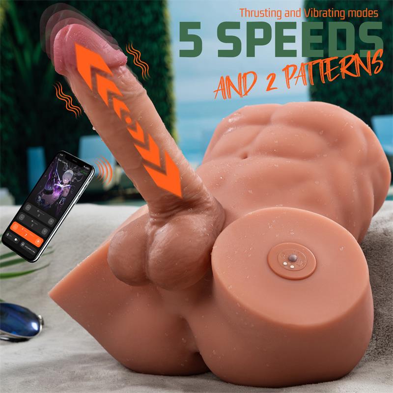 XISE - GRETEL SEMI TORSO WITH DETACHABLE DILDO, THRUSTING AND APP 6 KG