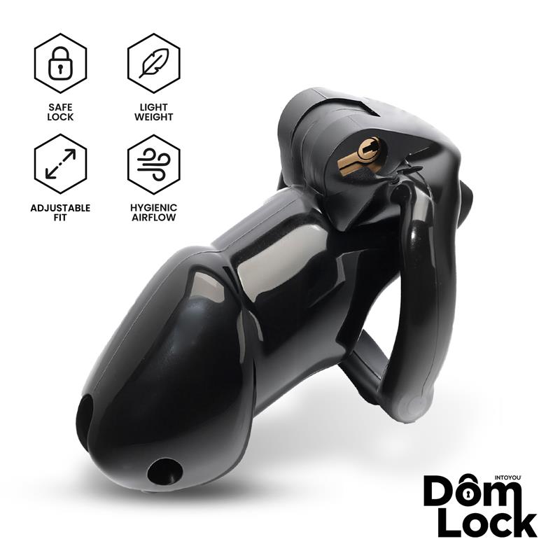 DOMLOCK - GUARD CHASTITY CAGE WITH INTERNAL LOCK SIZE M
