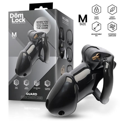 DOMLOCK - GUARD CHASTITY CAGE WITH INTERNAL LOCK SIZE M