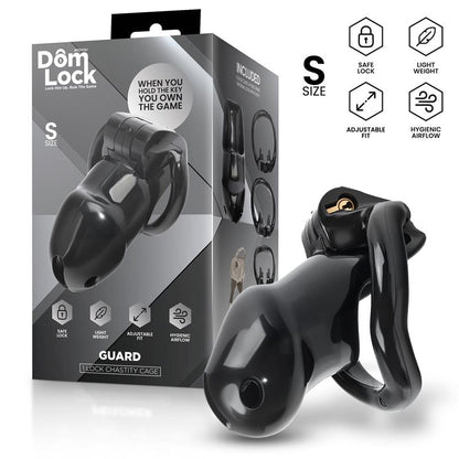 DOMLOCK - GUARD CHASTITY CAGE WITH INTERNAL LOCK SIZE S
