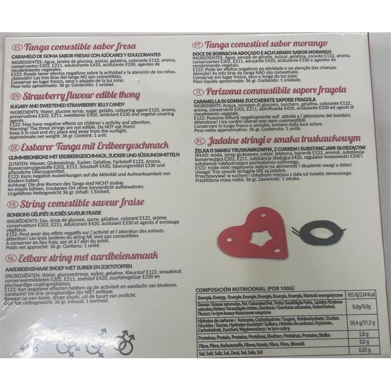 SECRET PLAY - GUMMY THONG STRAWBERRY UNISEX