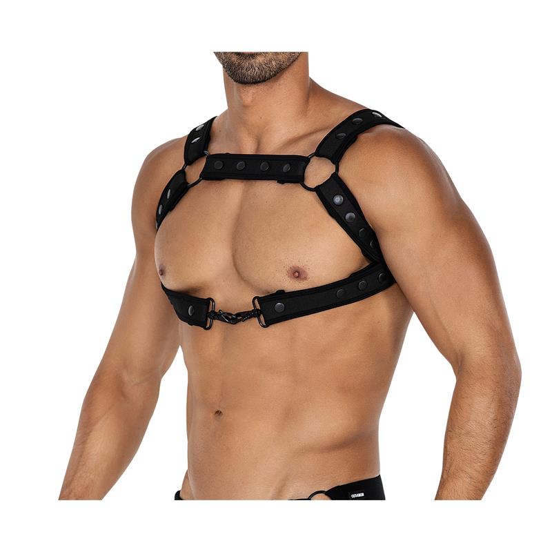 CUT4MEN - HARNAIS DE POITRINE H4RNESS05 NOIR NÉON TAILLE UNIQUE