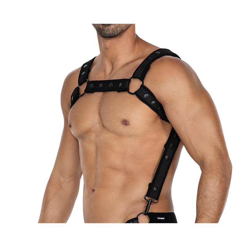 CUT4MEN - HARNAIS DE POITRINE H4RNESS05 NOIR NÉON TAILLE UNIQUE