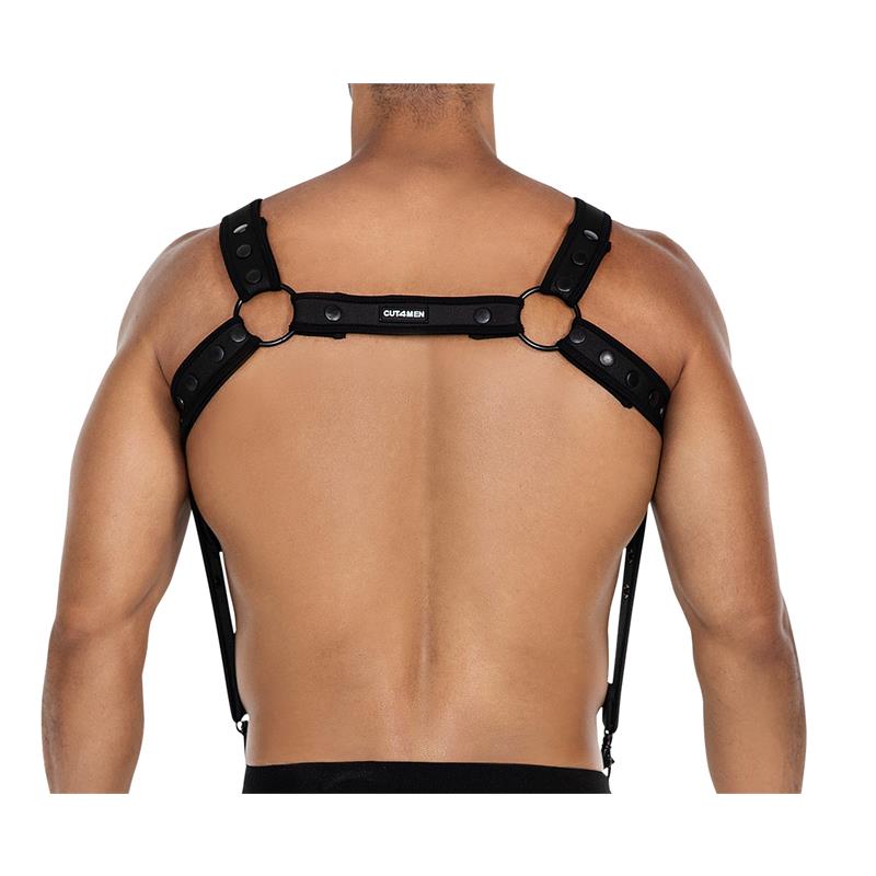 CUT4MEN - HARNAIS DE POITRINE H4RNESS05 NOIR NÉON TAILLE UNIQUE