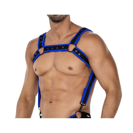 CUT4MEN - H4RNESS05 CHEST HARNESS NEON ELECTRIC BLUE ONE SIZE