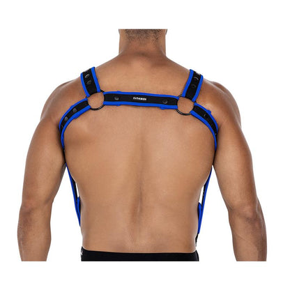 CUT4MEN - H4RNESS05 HARNAIS DE POITRINE BLEU ÉLECTRIQUE NÉON TAILLE UNIQUE