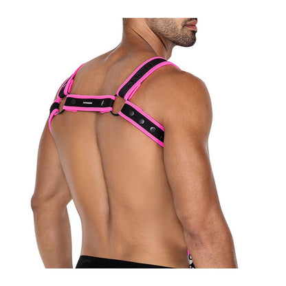 CUT4MEN - H4RNESS05 ARNÉS DE PECHO NEON HOTPINK TALLA ÚNICA