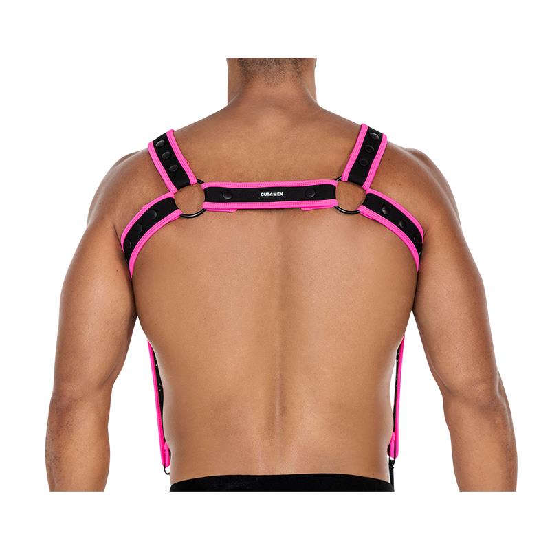 CUT4MEN - H4RNESS05 CHEST HARNESS NEON HOTPINK ONE SIZE