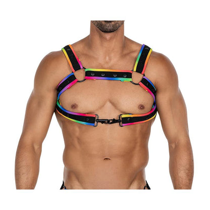 CUT4MEN - H4RNESS05 CHEST HARNESS NEON MULTICOLOR ONE SIZE