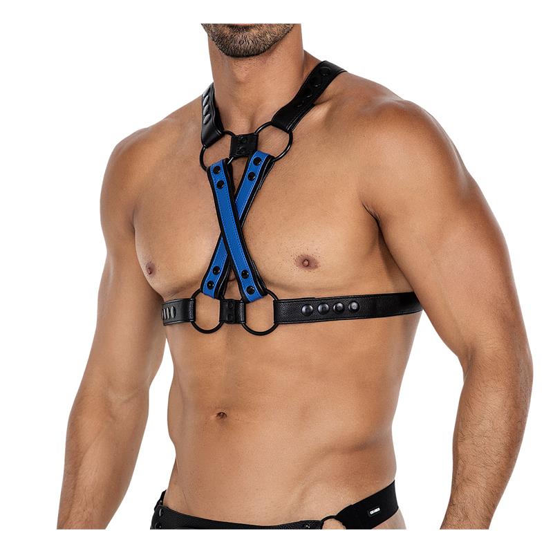 CUT4MEN - H4RNESS06 CHEST HARNESS 4WAY RADIANT BLUE ONE SIZE