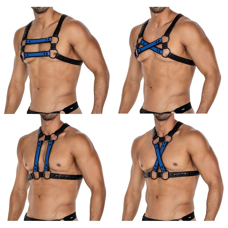 CUT4MEN - H4RNESS06 CHEST HARNESS 4WAY RADIANT BLUE ONE SIZE