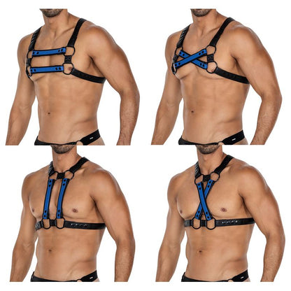 CUT4MEN - H4RNESS06 CHEST HARNESS 4WAY RADIANT BLUE ONE SIZE