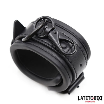 LATETOBED BDSM LINE - HANDCUFFS ADJUSTABLE NEOPRENE BLACK