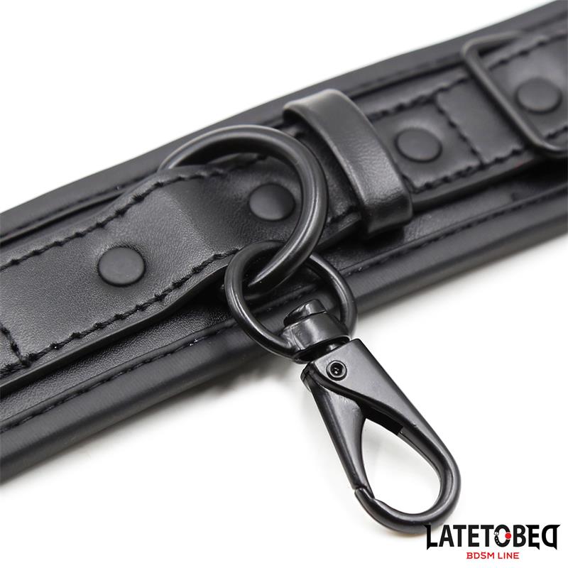 LATETOBED BDSM LINE - HANDCUFFS ADJUSTABLE NEOPRENE BLACK