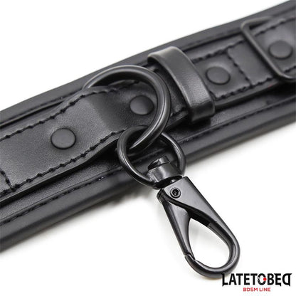 LATETOBED BDSM LINE - HANDCUFFS ADJUSTABLE NEOPRENE BLACK