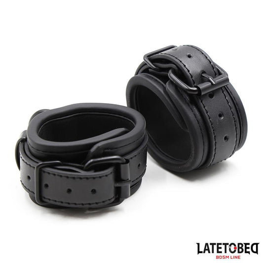 LATETOBED BDSM LINE - HANDCUFFS ADJUSTABLE NEOPRENE BLACK