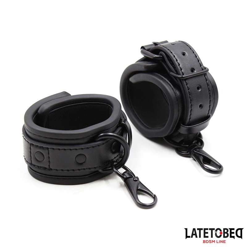 LATETOBED BDSM LINE - HANDCUFFS ADJUSTABLE NEOPRENE BLACK