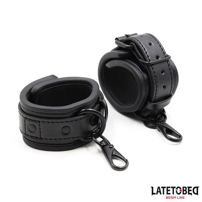 LATETOBED BDSM LINE - HANDCUFFS ADJUSTABLE NEOPRENE BLACK