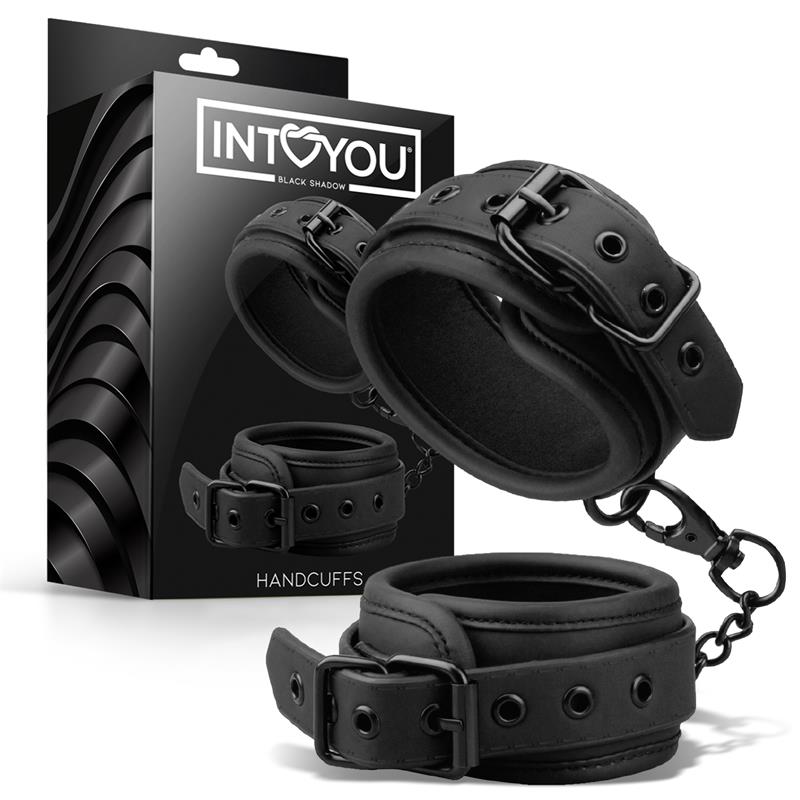 INTOYOU BLACK SHADOW - HANDCUFFS VEGAN LEATHER