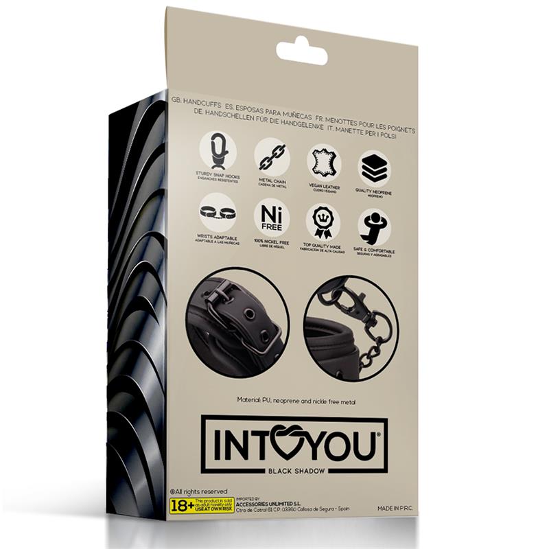 INTOYOU BLACK SHADOW - HANDCUFFS VEGAN LEATHER