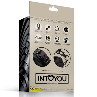 INTOYOU BLACK SHADOW - HANDCUFFS VEGAN LEATHER