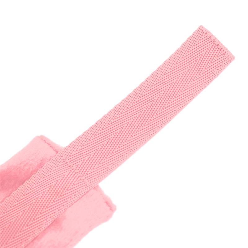 INTOYOU BDSM LINE - HANDCUFFS WITH VELCRO WITH LONG FUR PINK