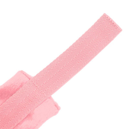 INTOYOU BDSM LINE - HANDCUFFS WITH VELCRO WITH LONG FUR PINK