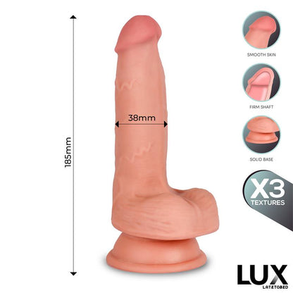 LUX - HANS TRIPLE DENSITY DILDO WITH BALLS 7.2