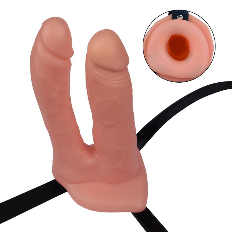LOVETOY - HARNESS DOUBLE HOLLOW DILDO