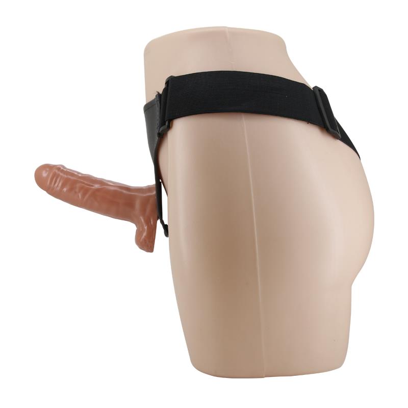 BAILE - HARNESS WITH DOUBLE RETRACTABLE DILDO WITH VIBRATION