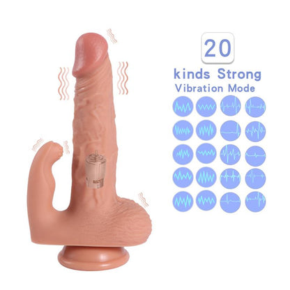 SHEQU - HAYDON DILDO WITH 20 MODES OF VIBRATION AND CLITORIS STIMULATOR