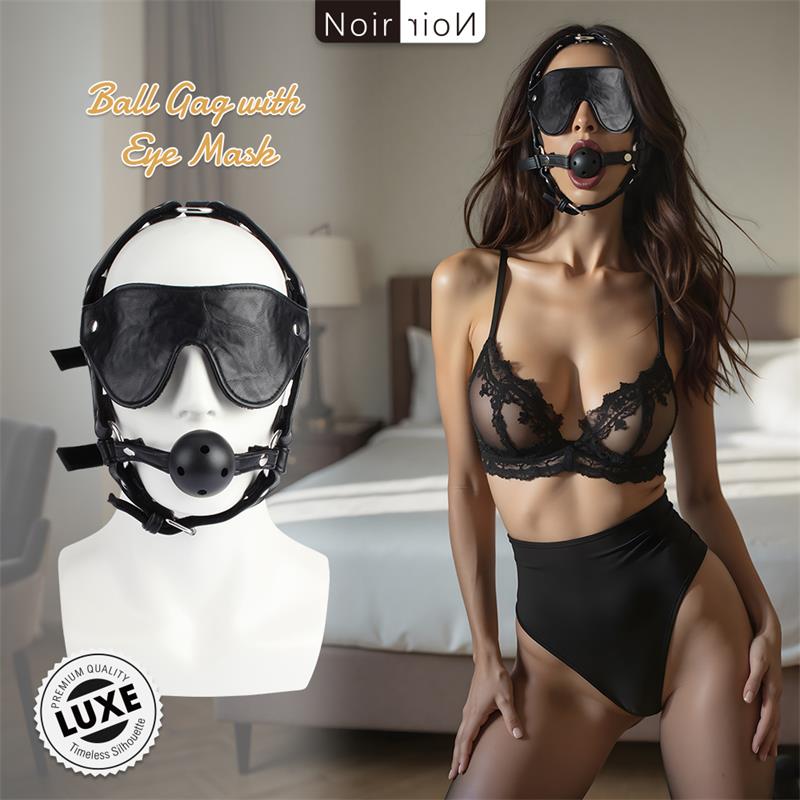 CHISA - HEAD HARNESS WITH BALL GAG AND EYE MASK