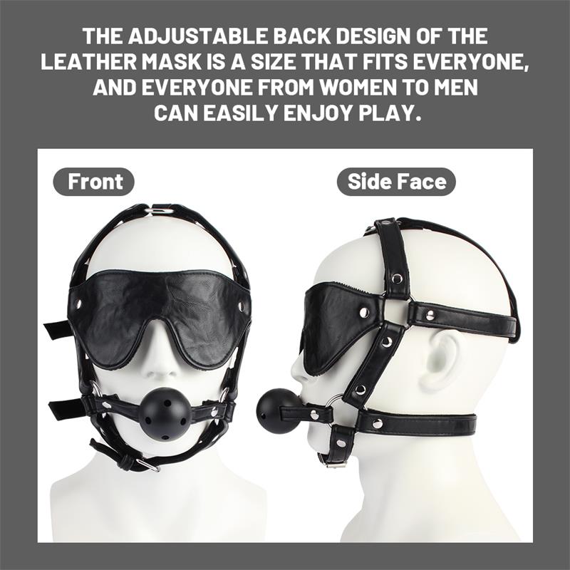 CHISA - HEAD HARNESS WITH BALL GAG AND EYE MASK