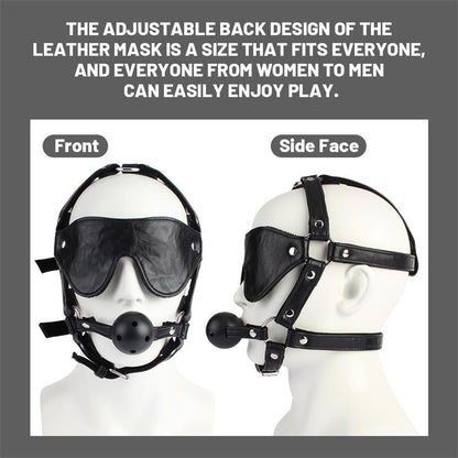 CHISA - HEAD HARNESS WITH BALL GAG AND EYE MASK