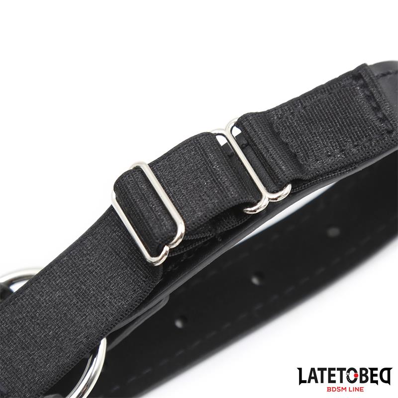 LATETOBED BDSM LINE - HEAD HARNESS WITH BALL GAG AND NOSE HOOK
