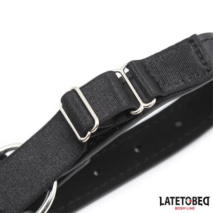 LATETOBED BDSM LINE - HEAD HARNESS WITH BALL GAG AND NOSE HOOK