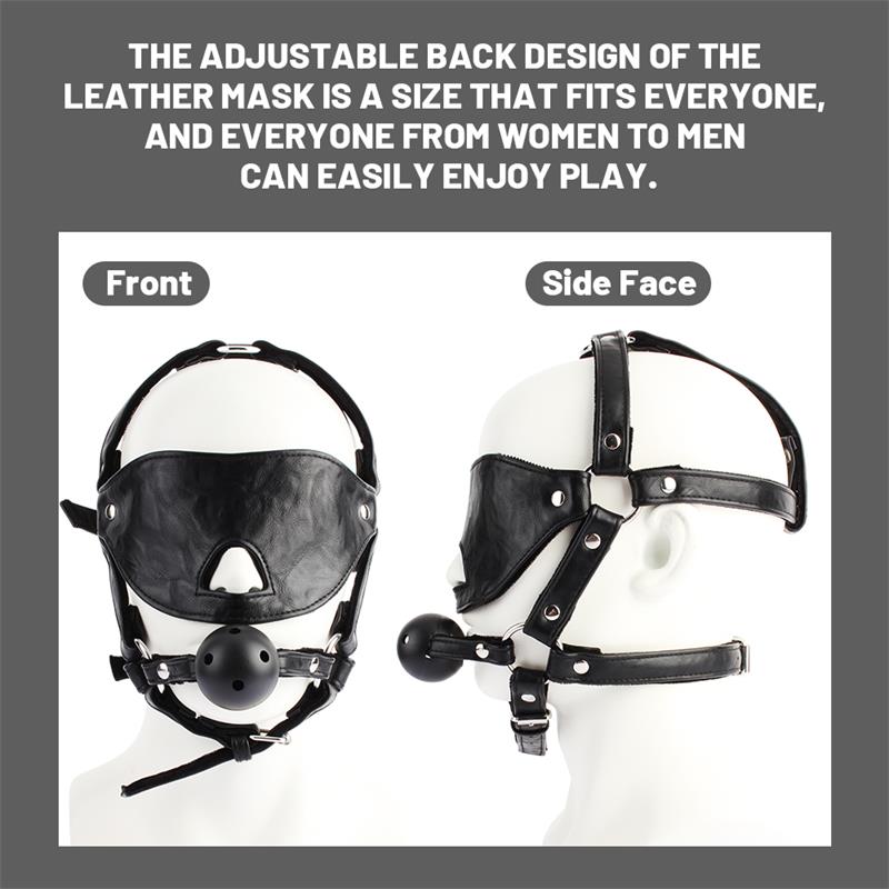 CHISA - HEAD HARNESS WITH BLINDFOLD AND BALL GAG
