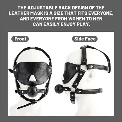 CHISA - HEAD HARNESS WITH BLINDFOLD AND BALL GAG