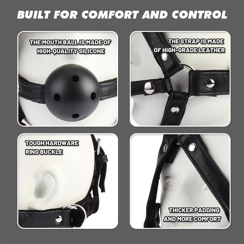CHISA - HEAD HARNESS WITH BREATHABLE BALL GAG